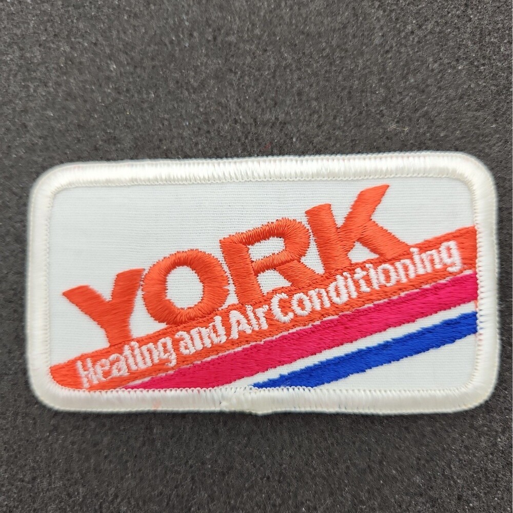 Patch YORK Heating And Air Conditioning Embroidered Sew On Iron 1970's NOS VTG
